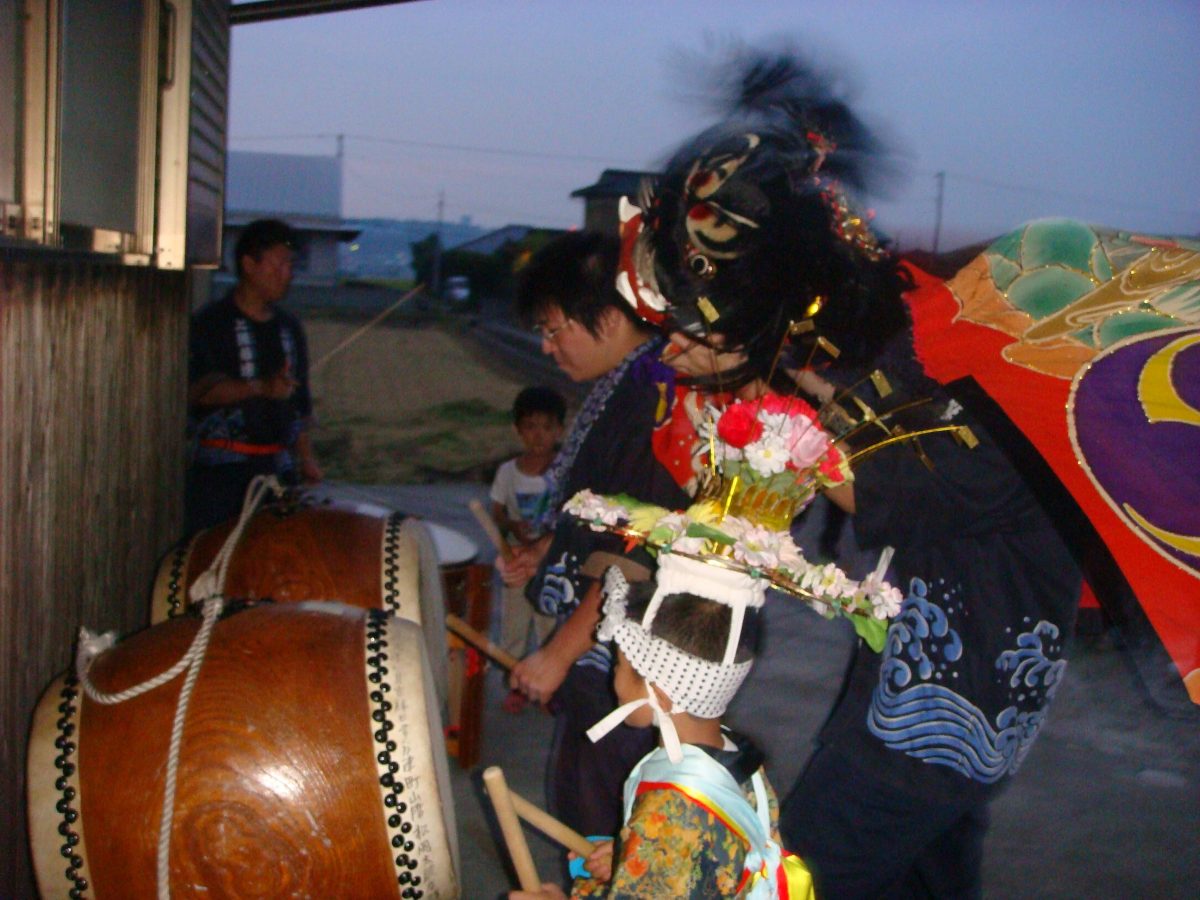 2008年 上小原獅子組 秋祭り 村遣い